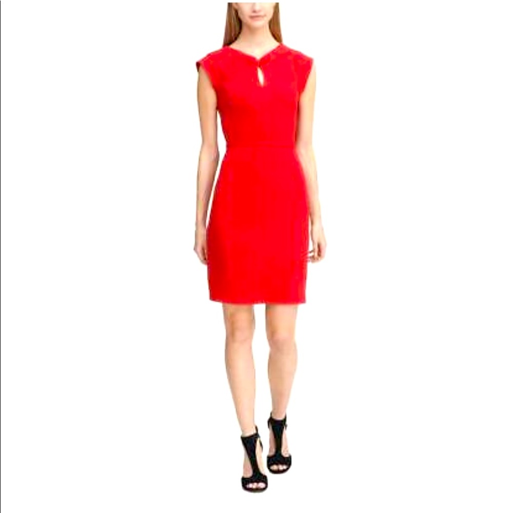DKNY Red keyhole sheath dress size 4 - worn once